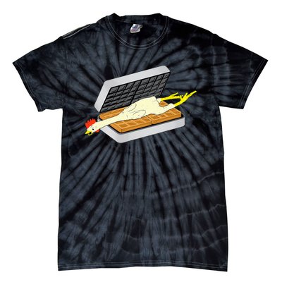 Rubber Chicken And Waffles Comedy Tie-Dye T-Shirt