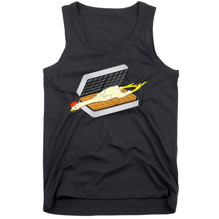 Rubber Chicken And Waffles Comedy Tank Top