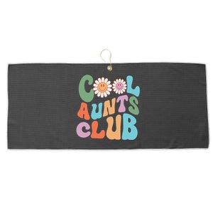 Retro Cool Aunt Club Happy Auntie Mothers Day Large Microfiber Waffle Golf Towel