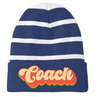 Retro Coach Apparel Coach Striped Beanie with Solid Band