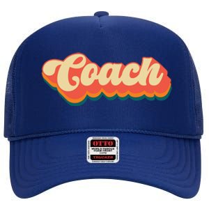 Retro Coach Apparel Coach High Crown Mesh Back Trucker Hat