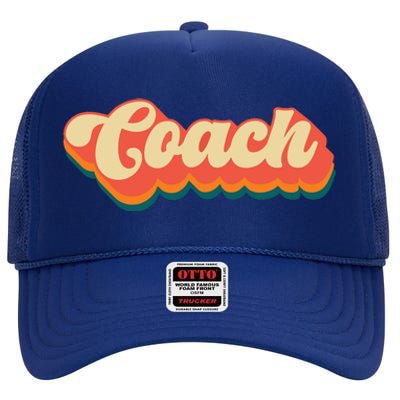 Retro Coach Apparel Coach High Crown Mesh Back Trucker Hat