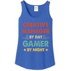 Retro Creative Ager By Day Gamer By Night Gift Ladies Essential Tank