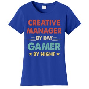 Retro Creative Ager By Day Gamer By Night Gift Women's T-Shirt