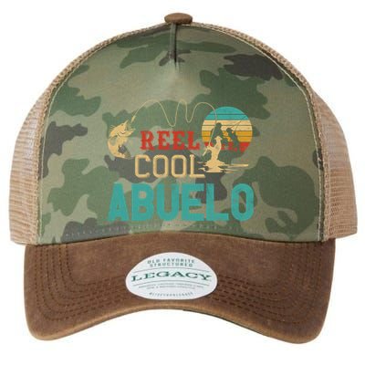 Reel Cool Abuelo Vintage Funny Fishing Rod Funny Gift Buelo Funny Gift Legacy Tie Dye Trucker Hat
