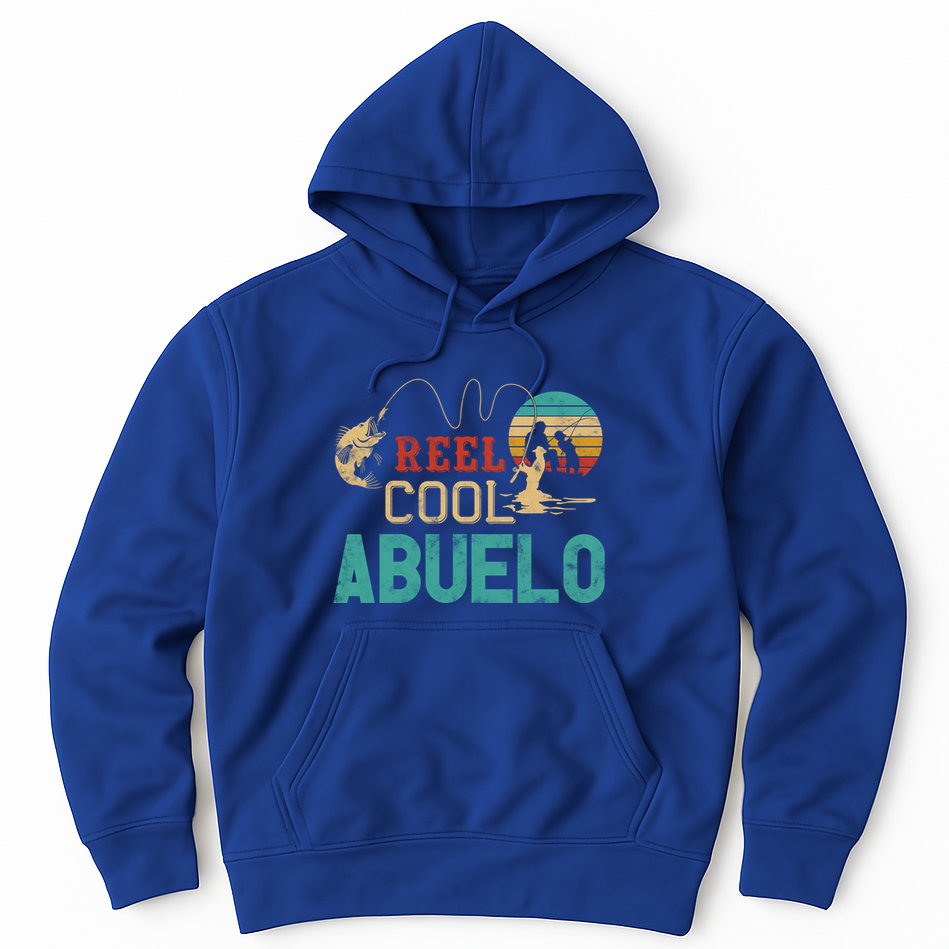 Reel Cool Abuelo Vintage Funny Fishing Rod Funny Gift Buelo Funny Gift Hoodie