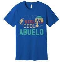 Reel Cool Abuelo Vintage Funny Fishing Rod Funny Gift Buelo Funny Gift Premium T-Shirt