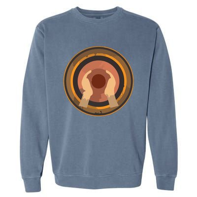 Retro Ceramic Artist Gift Pottery Garment-Dyed Sweatshirt