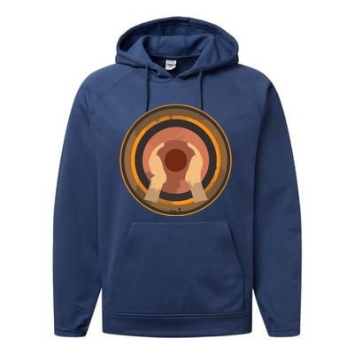 Retro Ceramic Artist Gift Pottery Performance Fleece Hoodie