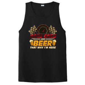 Race Cars And Beer ThatS Why IM Here Racing Drinking Funny PosiCharge Competitor Tank