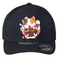 Ramen Cat Anime Kawaii Neko Japanese Flexfit Unipanel Trucker Cap