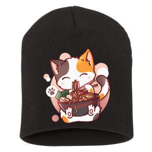 Ramen Cat Anime Kawaii Neko Japanese Short Acrylic Beanie