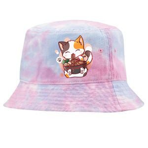 Ramen Cat Anime Kawaii Neko Japanese Tie-Dyed Bucket Hat