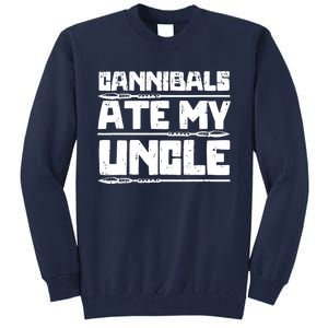 Retro Cannibals Ate My Uncle Joe Biden Satire Trump 2024 Tall Sweatshirt