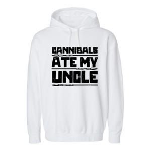 Retro Cannibals Ate My Uncle Joe Biden Satire Trump 2024 Garment-Dyed Fleece Hoodie