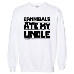 Retro Cannibals Ate My Uncle Joe Biden Satire Trump 2024 Garment-Dyed Sweatshirt