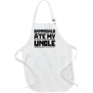 Retro Cannibals Ate My Uncle Joe Biden Satire Trump 2024 Full-Length Apron With Pockets