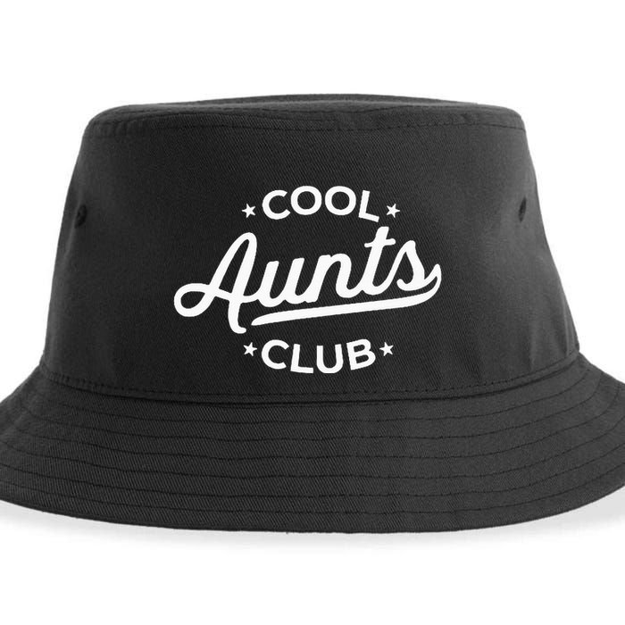 Retro Cool Aunts Club Best Auntie Ever Funny Aunt Pocket Sustainable Bucket Hat
