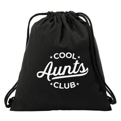 Retro Cool Aunts Club Best Auntie Ever Funny Aunt Pocket Drawstring Bag