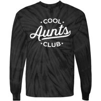 Retro Cool Aunts Club Best Auntie Ever Funny Aunt Pocket Tie-Dye Long Sleeve Shirt