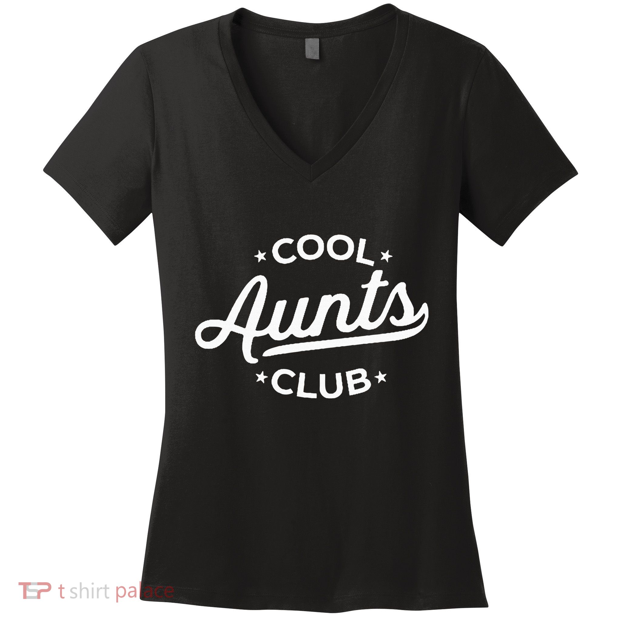 Retro Cool Aunts Club Best Auntie Ever Funny Aunt Pocket Women's V-Neck T-Shirt