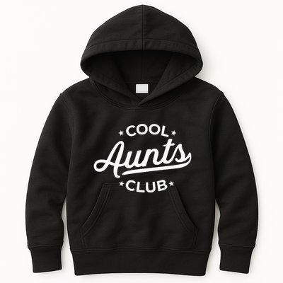 Retro Cool Aunts Club Best Auntie Ever Funny Aunt Pocket Kids Hoodie