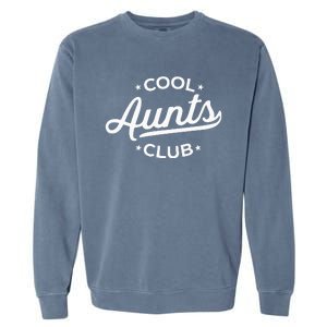 Retro Cool Aunts Club Best Auntie Ever Funny Aunt Pocket Garment-Dyed Sweatshirt