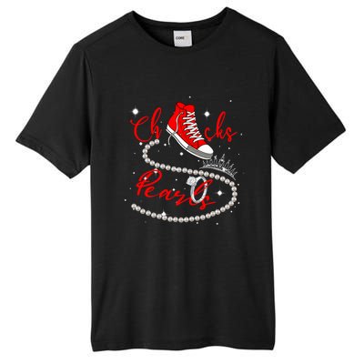 Red Chucks And Pearls Tall Fusion ChromaSoft Performance T-Shirt