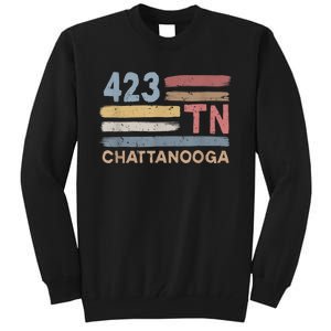 Retro Chattanooga Area Code 423 Residents State Tennessee Tall Sweatshirt