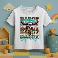 Retro Colorful Animal Name Cute Apparel Personalized Toddler T-Shirt
