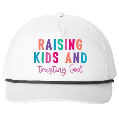 Raising Child And Trusting God Christian Mom Snapback Five-Panel Rope Hat