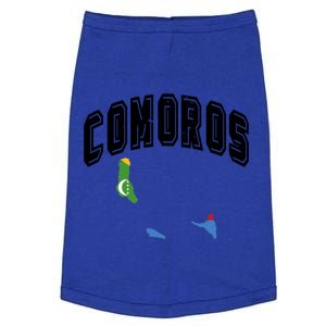 Retro Comoros Athletic Map And Flag Gift Doggie Tank