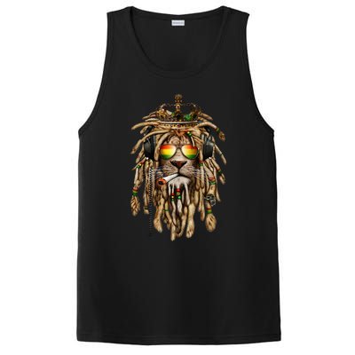 Rastafarian clothing and Reggae apparel with Reggae Lion PosiCharge Competitor Tank