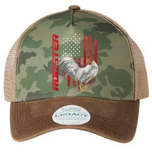 Rooster Chicken American Flag Usa Fighting Cock Cool Gift Legacy Tie Dye Trucker Hat