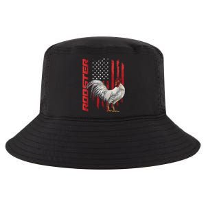 Rooster Chicken American Flag Usa Fighting Cock Cool Gift Cool Comfort Performance Bucket Hat