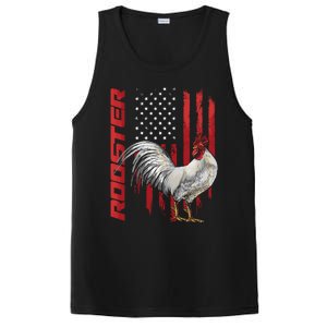 Rooster Chicken American Flag Usa Fighting Cock Cool Gift PosiCharge Competitor Tank