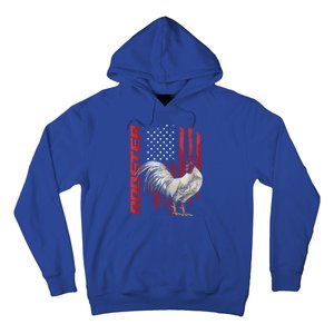 Rooster Chicken American Flag Usa Fighting Cock Cool Gift Hoodie