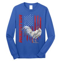 Rooster Chicken American Flag Usa Fighting Cock Cool Gift Long Sleeve Shirt