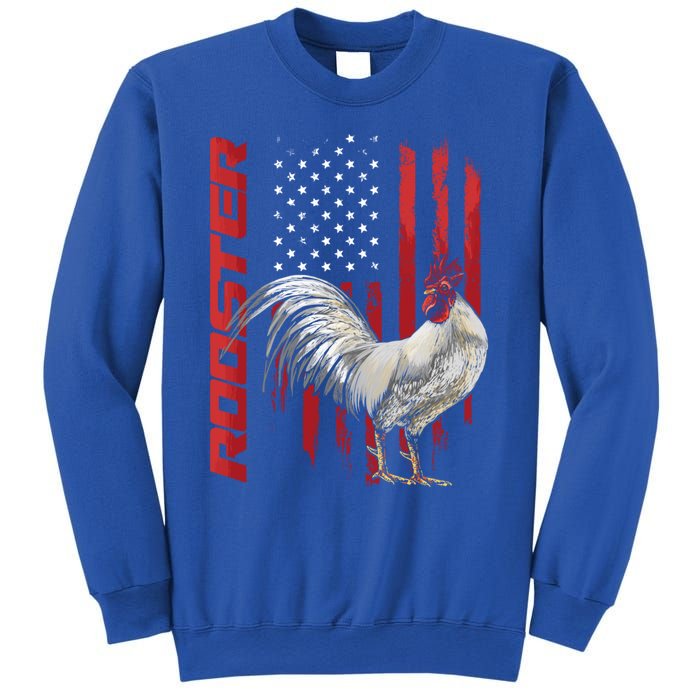 Rooster Chicken American Flag Usa Fighting Cock Cool Gift Sweatshirt