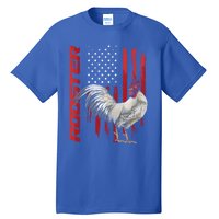 Rooster Chicken American Flag Usa Fighting Cock Cool Gift Tall T-Shirt