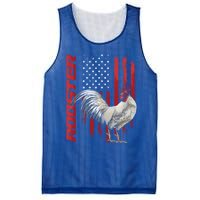 Rooster Chicken American Flag Usa Fighting Cock Cool Gift Mesh Reversible Basketball Jersey Tank