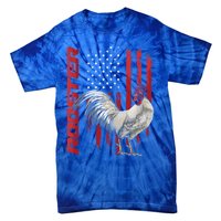 Rooster Chicken American Flag Usa Fighting Cock Cool Gift Tie-Dye T-Shirt