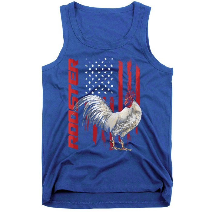 Rooster Chicken American Flag Usa Fighting Cock Cool Gift Tank Top