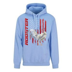 Rooster Chicken American Flag Usa Fighting Cock Cool Gift Unisex Surf Hoodie