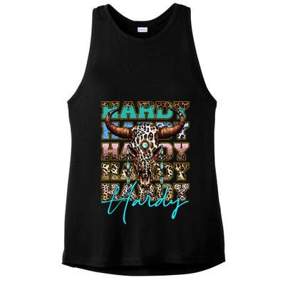 Retro Colorful Animal Name Cute Apparel Personalized Ladies PosiCharge Tri-Blend Wicking Tank