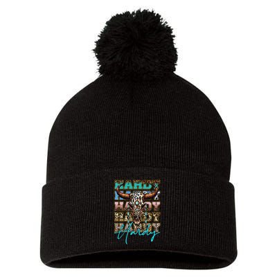 Retro Colorful Animal Name Cute Apparel Personalized Pom Pom 12in Knit Beanie