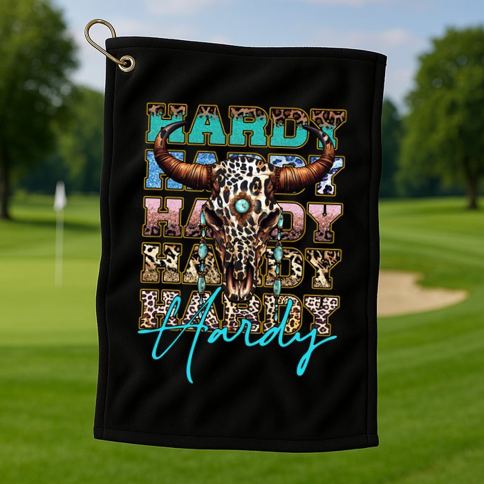 Retro Colorful Animal Name Cute Apparel Personalized Golf Towel