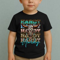 Retro Colorful Animal Name Cute Apparel Personalized Toddler T-Shirt