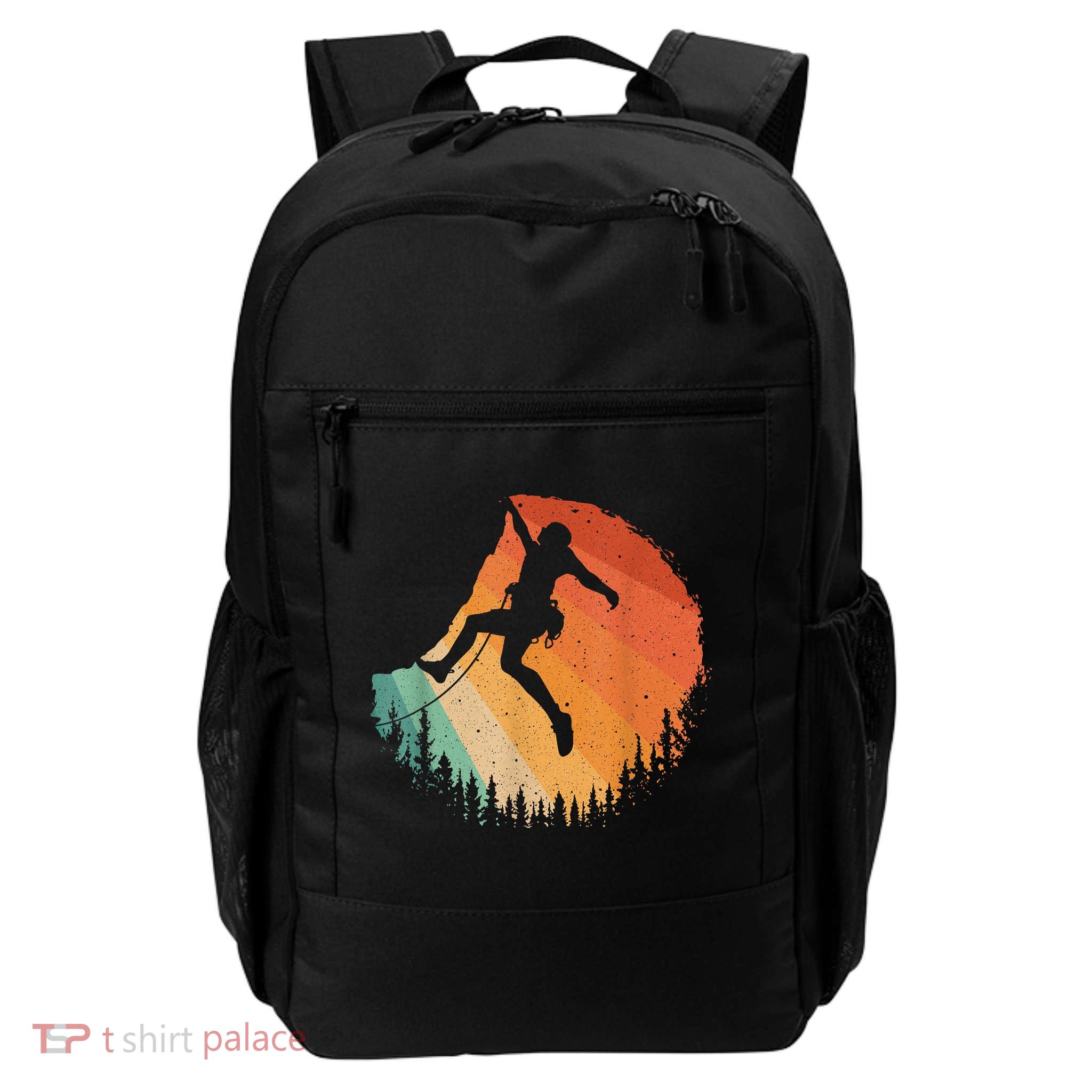 Rock Climbing Art Mountain Climber Bouldering Daily Commute Backpack