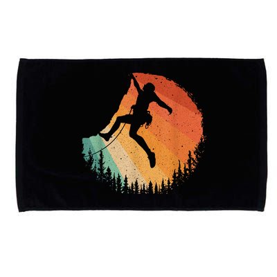 Rock Climbing Art Mountain Climber Bouldering Microfiber Hand Towel